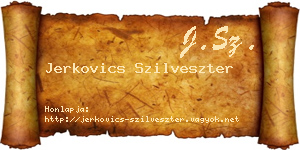 Jerkovics Szilveszter névjegykártya