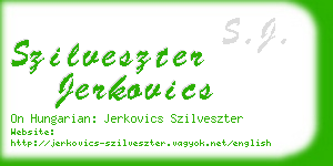 szilveszter jerkovics business card